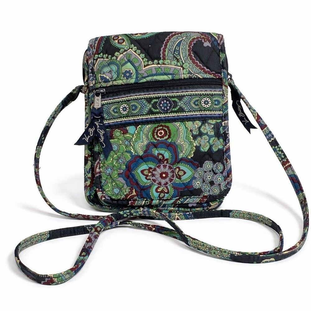 Vera Bradley Crossbody Bag Floral Pattern Multicolor Adjustable Strap Zip Purse